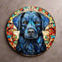 Labrador Black Glass Suncatcher Worktop Saver